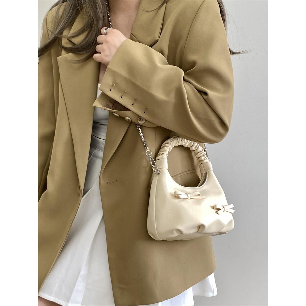 Ielgy Ballet Style Bowknot Portable Shoulder Messenger Bag