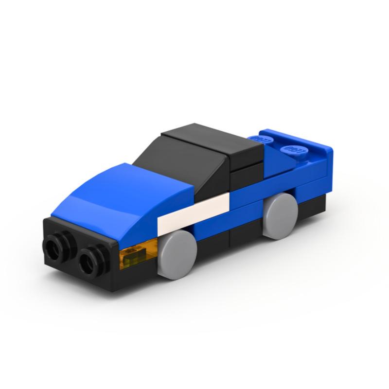 Building Block Mini Car Bus Trailer Camper Car Sports Car Assembled Toys Compatible