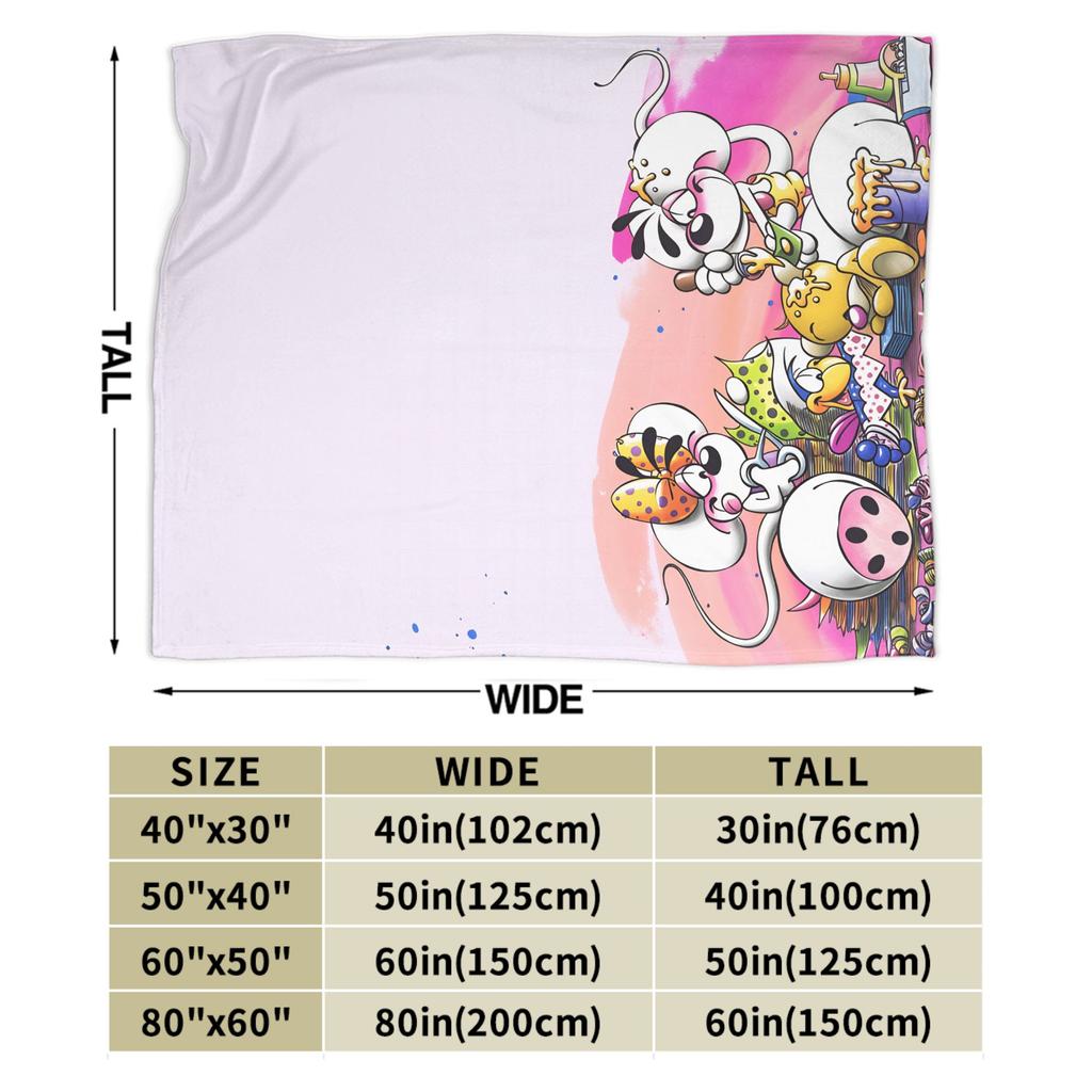 Christmas Diddl Super Soft Blankets  Travel Plush Throw Blanket Funny Living Room Flannel Bedspread Sofa Bed Cover