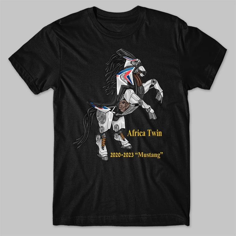

Classic Motorcycle Africa Twin Mustang Transfiguration Inspired T-Shirt 100% Cotton O-Neck Short Sleeve Casual Mens T-shirt 4XL
