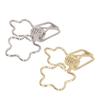 100pcs Binder Clips Gold Silver Flower Shape Metal Hollowed Long Tail Clips Paper Clamps for Office Document
