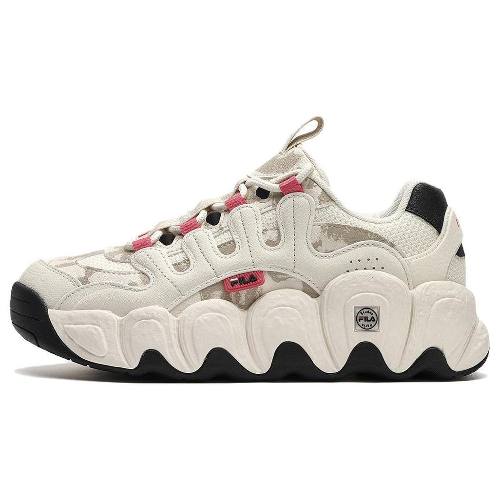 Fila Croissant Etudes Fabric Synthetic Leather TPU Comfortable Wear-Resistant Low-Top Lifestyle Casual Shoes Women Sneaker Beige F12W342113FGT