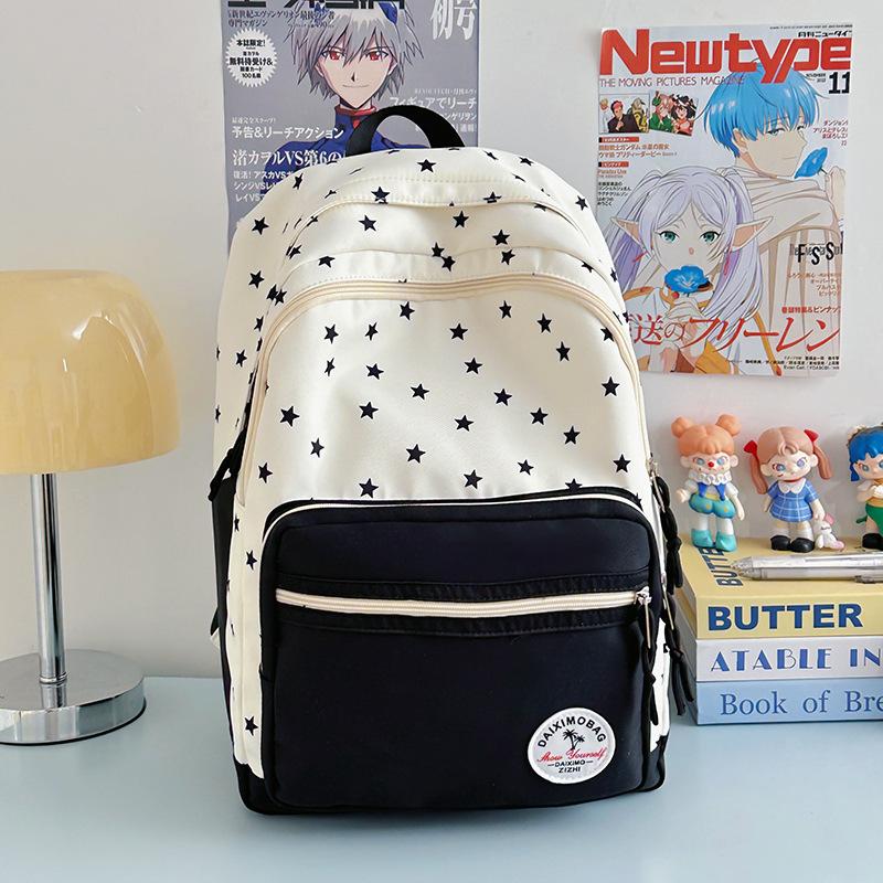 The New Schoolbag Is High-value, Fresh, Sweet and Cute, and the Star Backpack Is Lightweight for Junior High School Students. Spring Outing Backpack.