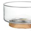 Innovative Serving Bowl Tray with Wooden Pedestal Fruit Dish Plate Display Stand Food Snacks