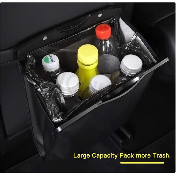 Car Garbage Bag Back Seat Waterproof Trash Bag Rubbish Cans Hanging Storage Organizer For Tesla Model 3 Model Y 2021 2022