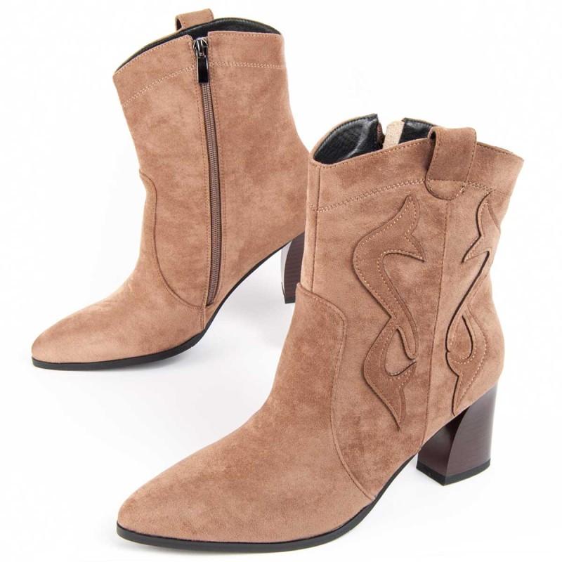 

Botín De Tacón Para Mujer. Montevita Cacera 100943 38 бежевий