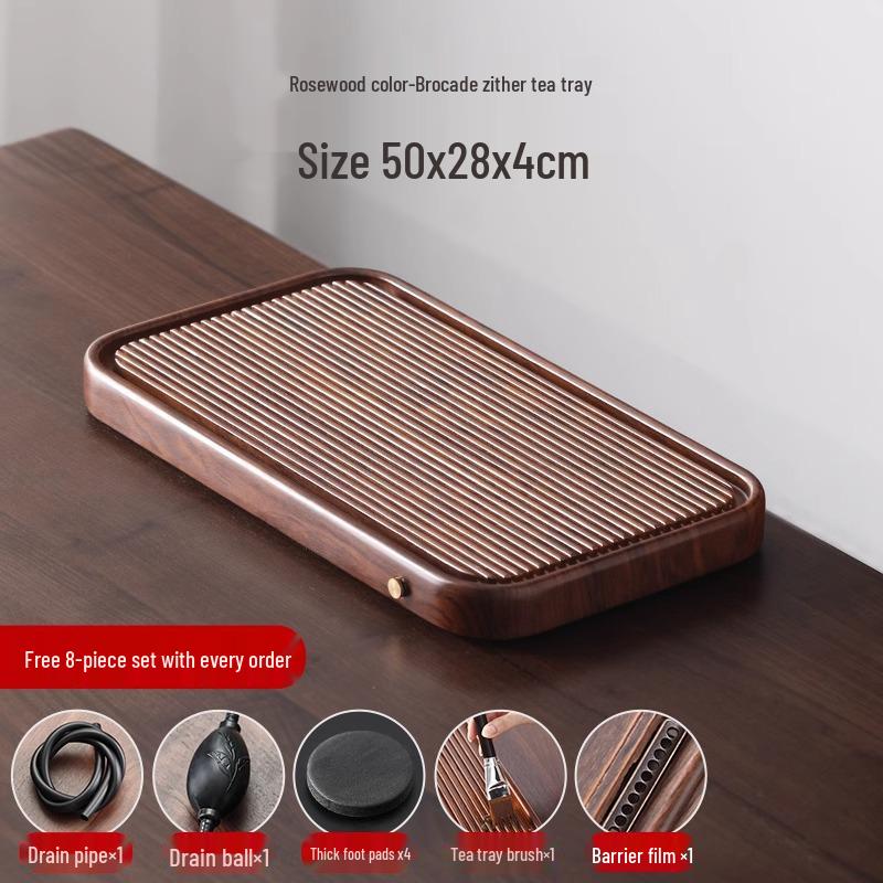 Bakelite Tea Tray 2025: High-End Kung Fu Tea Set with Drainage System No Specification