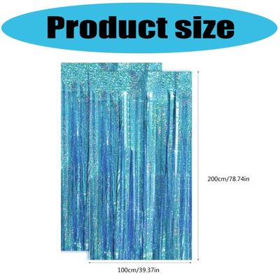 Metallic Tinsel Plastic Curtain Decoration for Birthday Wedding and Holiday Party Backdrop Door Hanging Streamers