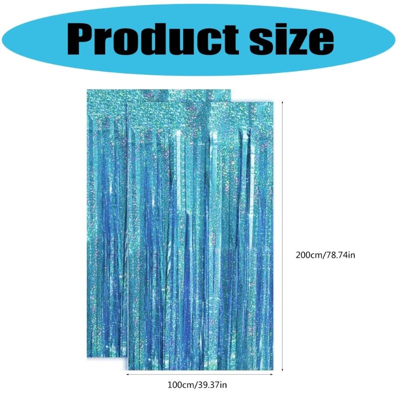 Metallic Tinsel Curtain for Birthday Wedding Use Holiday Celebration Decoration Hanging Streamers Party Backdrop