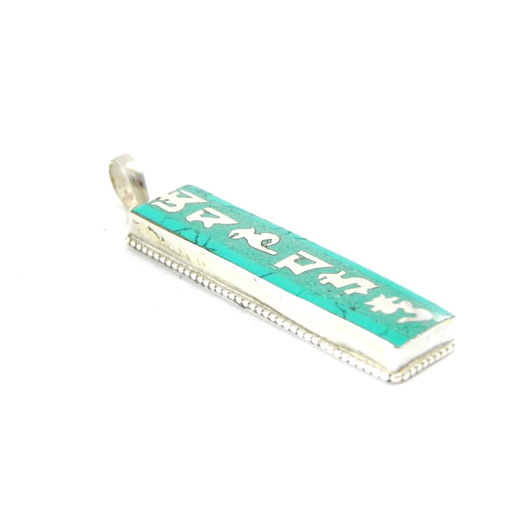 Les Trésors De Lily [I2818] - Turquoise 'Hatari' Silver Pendant