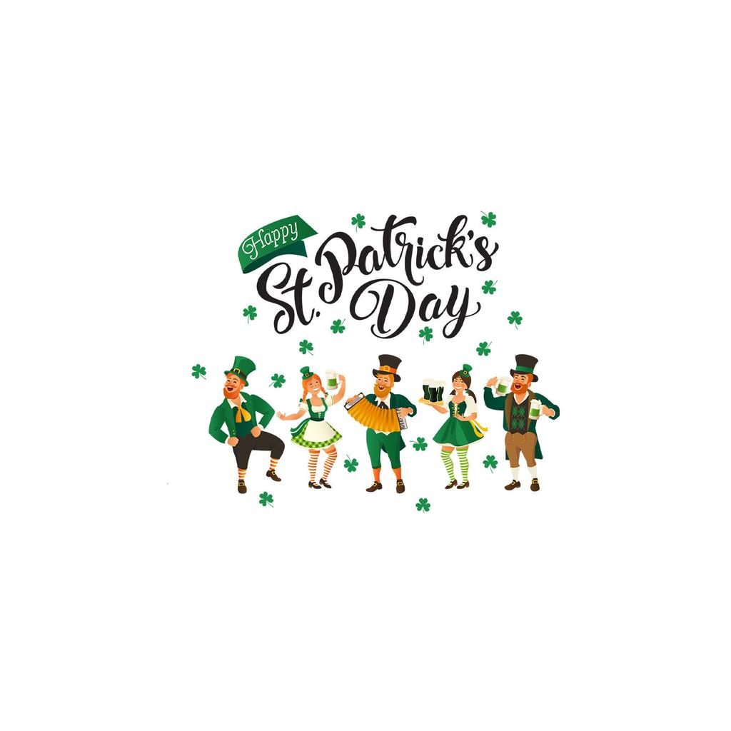 St. Patrick's Day Hat Wall Stickers Suitable for Bedroom Living Room Festive Atmosphere Decoration Stickers