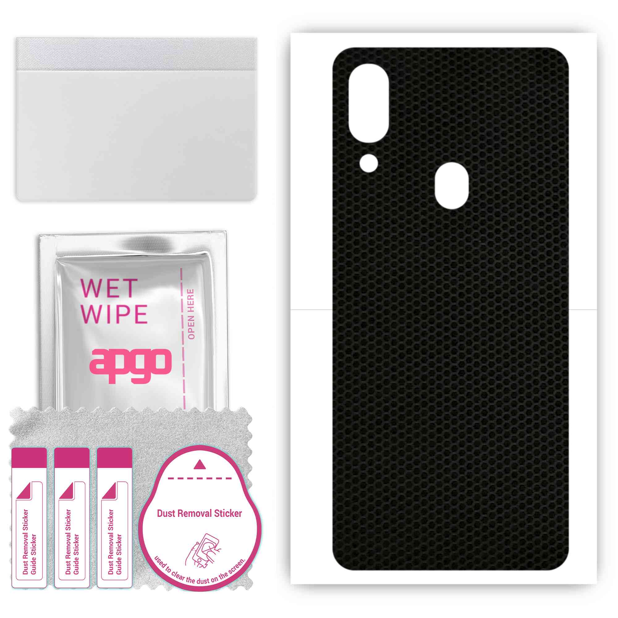 

apgo Protective Skin Sticker for the back compatible with Umidigi A3X, Wrap Film, Foil, Vinyl - Pattern Matrix