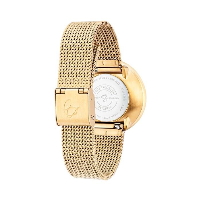 [Arne Jacobsen] Watch 34mm Nordic Design Water Resistant (Silent Movement, No Seconds Hand) BANKERS 53107-1609 White Gold Mesh Band