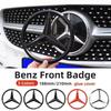 AABIC1 1pcs 188mm 210mm ABS Car Front Grille Badge Decal Cover Emblem For Mercedes Benz A/B/C/E/S Class GLA CLA GLE GLK CLK CLS GLS GLC