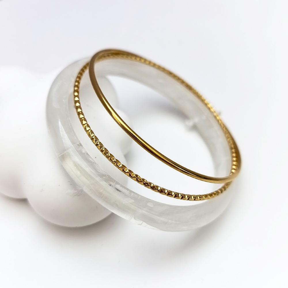 3Pcs/set Vintage Simple Round Bracelets Bohemian Retro Hand Ring Acrylic Smudging Bangles  Gift
