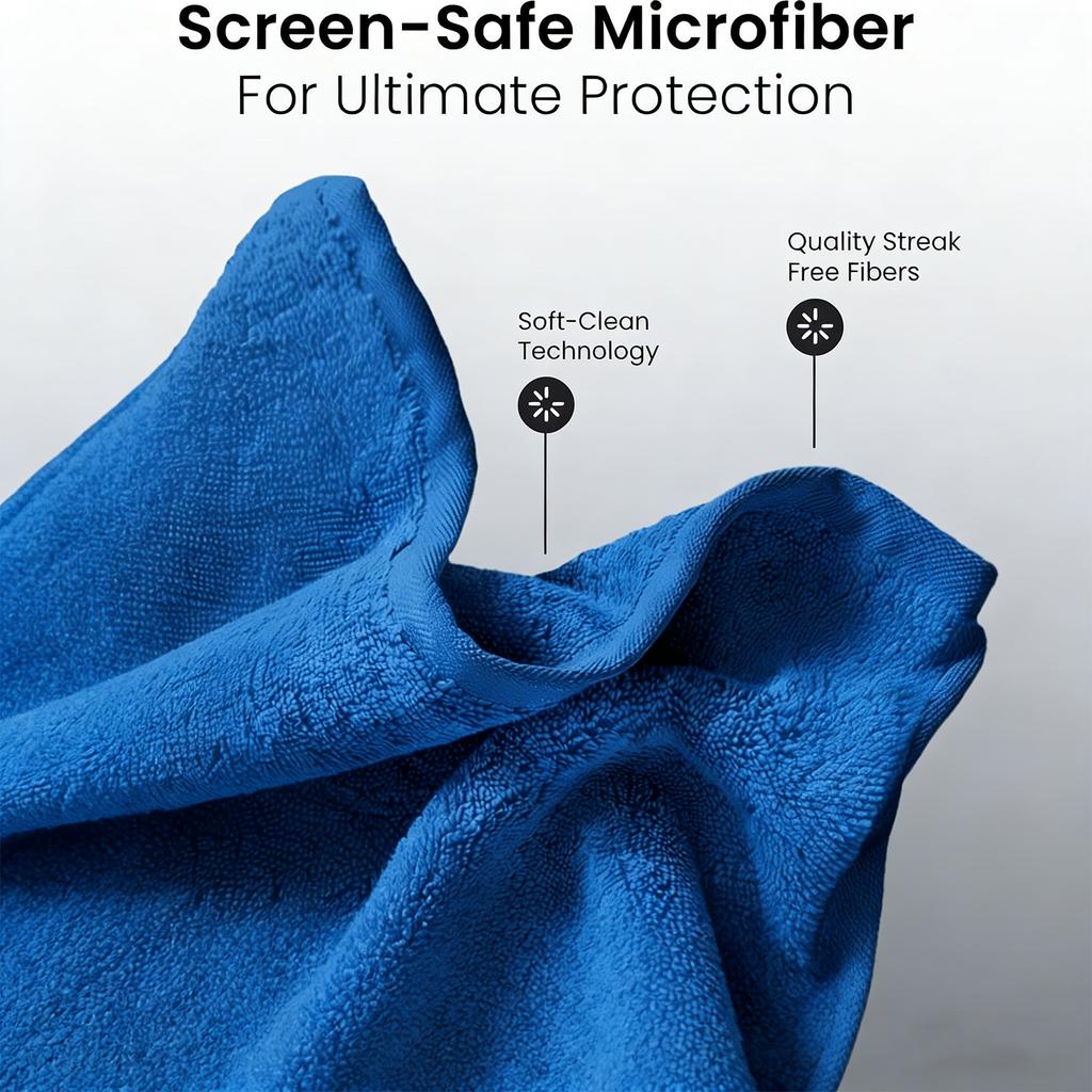 Streak-Free Screen Cleaner Spray Kit & Microfiber Cloth for Smart TV LCD LED OLED Monitor Laptop Tablet IPad Car Cleaning 60ml