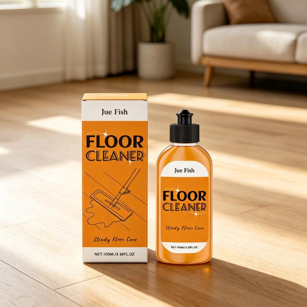 Jue Fish Floor Cleaner for Tiles Wooden Deep Cleaning Fresh Scent Gentle Formula Household Maintenance Floor Stain Remover 100ml