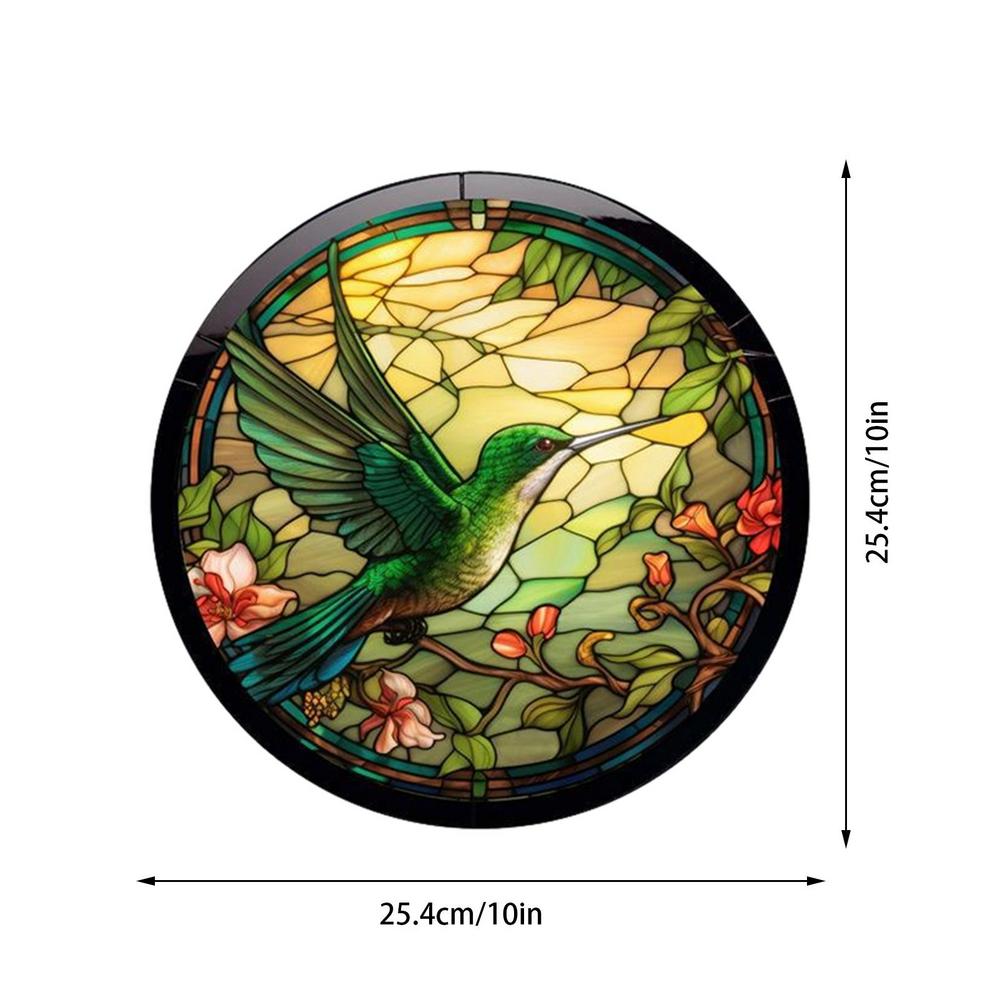 Hummingbird Window Decals Non-Adhesive Warning Sticker Double-Sided Design Decoration Tool For Home School Dormitory And Hotel