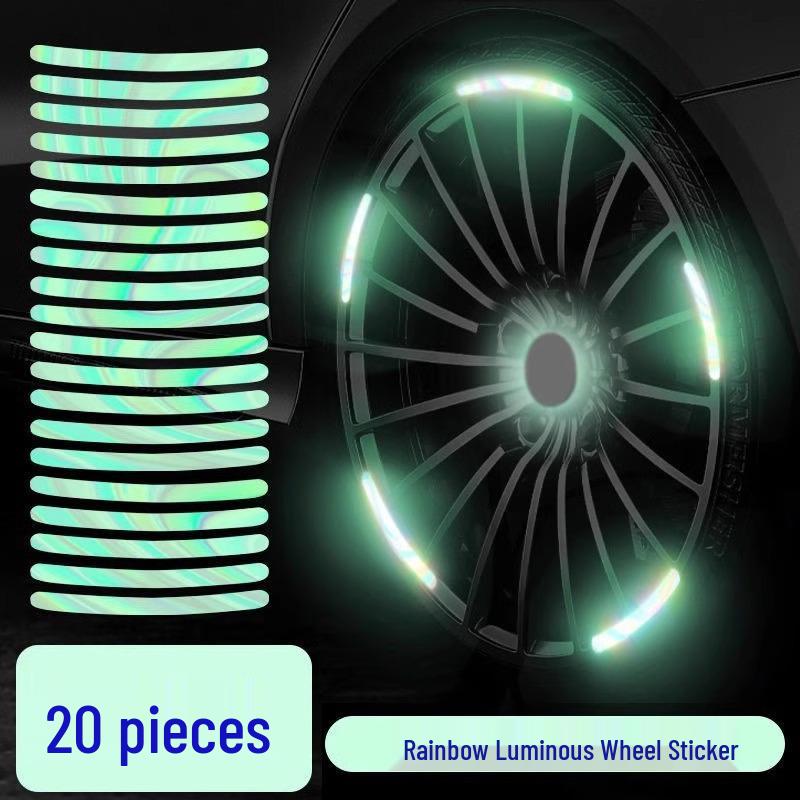 Self-Adhesive Night Reflective Hub Stickers for Children's Balance Bike Wheels