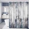 1pc Nordic Forest Deer Mystery Shower Curtain, High End Elegant Bathroom Curtain, Bathroom Decoration Pattern