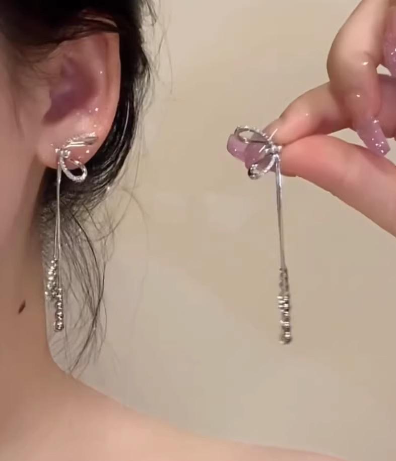 Super Glitzernde Zirkon Quastenohrringe - Vintage Koreanischer Influencer Stil 2025 Trend