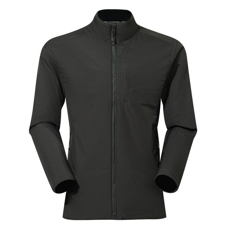 Sunstone Unisex Lightweight Outdoor Cotton Jacket with Stand Collar and Long Sleeves