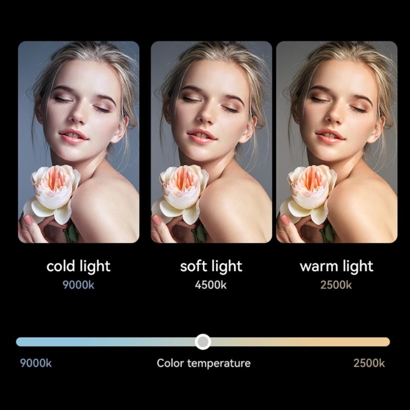 Portable Folding Fill Light With Magnetic Attachment For Phones Laptops Computers Social Media Content Creators Vloggers