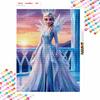 Disney Diamond Art Painting Kit  Elsa Sparkling Ice Queen Craft, Home Wall Decor, Handmade Gift