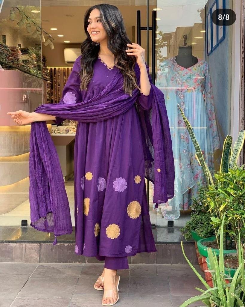Indisches Damen-Designer-A-Linien-Kurta-Hose-Dupatta-Set Bollywood-Partykleidung Kurti-Anzug-Kleid