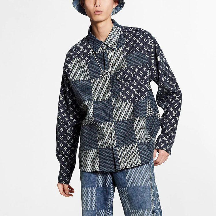 Louis Vuitton X Nigo Mngm Waves Giant Damier Flannel Shirt 1A7X96