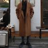 Autumn and Winter Thickened Woolen Coat Men's Mid-length Korean Style Trendy Men's Loose Windbreaker Woolen Coat