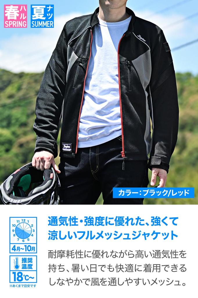 Daytona Motorcycle Jacket Summer Mesh CE Standard Soft Protector Included