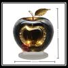 Acrylic Apple-Shaped Table Ornament with Floral Landscape Design 2D