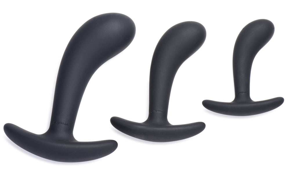 Pack de 3 plugs Trainer Silicone Dark Delights Noirs - Master Series - Plugs Débutant & Kits