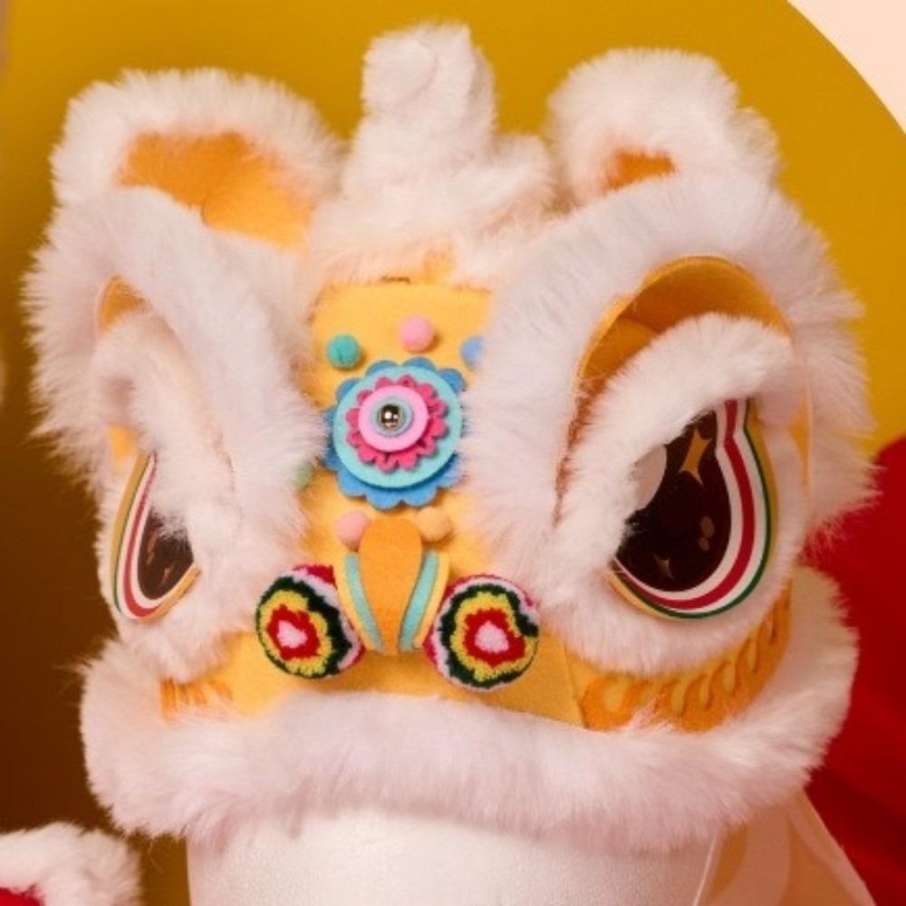 Plush Handmade Headwear DIY Material Package Headwear Props New Lion Dance Hat Festival Atmosphere