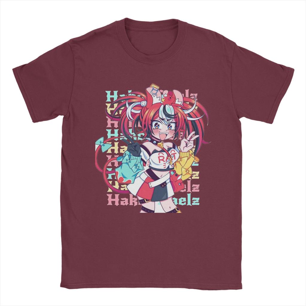 Hololive Hakos Baelz Cotton TShirt For Unisex Summer  Streetwear TShirts Crew Neck Hippie Tee Shirt Oversized Wholesale Clothes