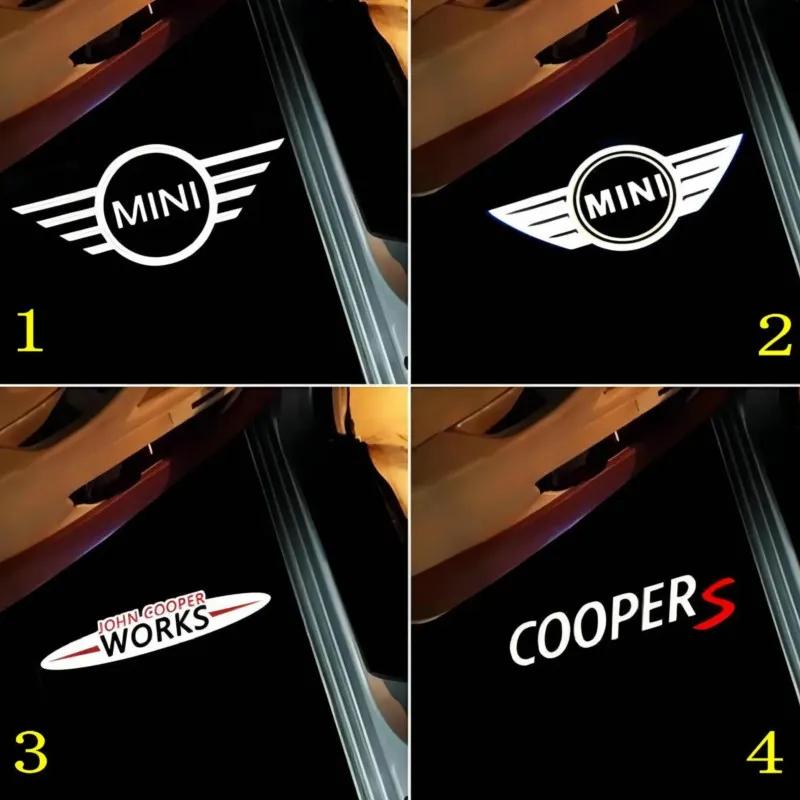 2PCS Led Car Door logo Welcome Light For MINI Cooper One R50 R52 R54 R53 R56 Countryman R60 F55 F56 JCW Accessories TB1