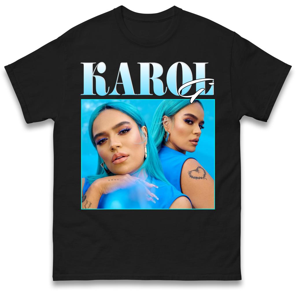 Karol G Collage Graphic TShirt Unisex Unisex Reggaeton Singer Fan Casual Short Sleeve Cotton Tops