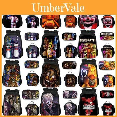 Vibrant Five Nights At Freddys Backpack Set With Lunch Bag And Pencil Case