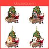 Adorable Christmas Dog Ornament For Festive Home Decor Charming Acrylic Santa Design