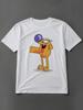 T-Shirt with Double Catdog Print