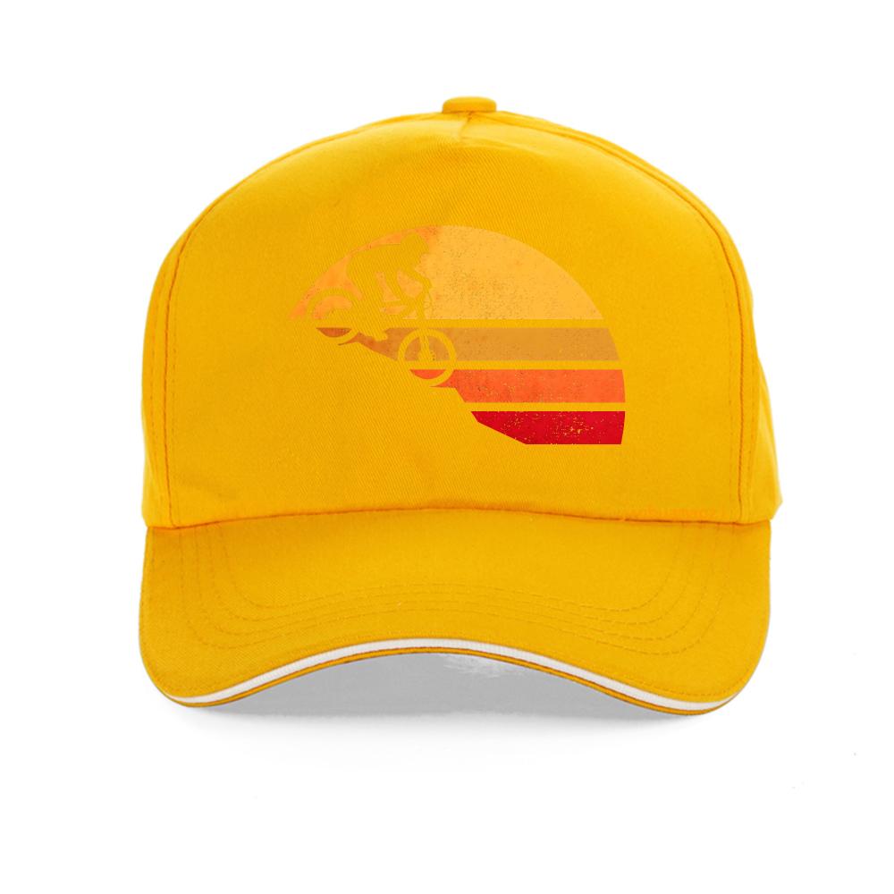 Vintage Downhill Mount MTB Kappe Sonnenuntergang Radfahrer Silhouette Kunst Baseballkappen Mode Outdoor Sport Sonnenhut unisex Snapback Hüte