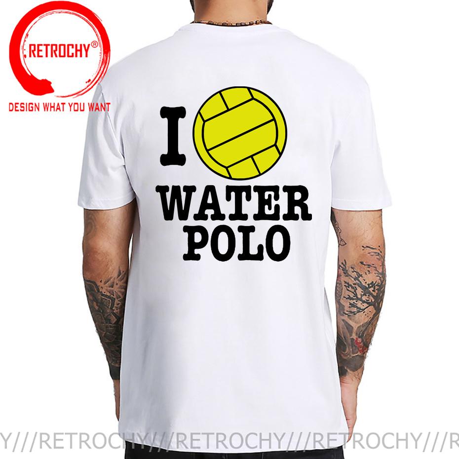 Funny Unisex T Shirts Unisex Novelty Tshirt I Love Waterpolo Cool T Shirt Unisex Cotton Tshirt Summer Brand TShirt Euro Size Tee Shirt