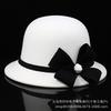 Hat Women's Autumn and Winter Wool Flower Pot Hat French Felt Women's Outdoor Warm Windproof Top Hat Wool Wide-brimmed Hat