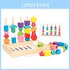 Wooden Stackable Geometric Blocks Educational Toy Kids Brain Development Play