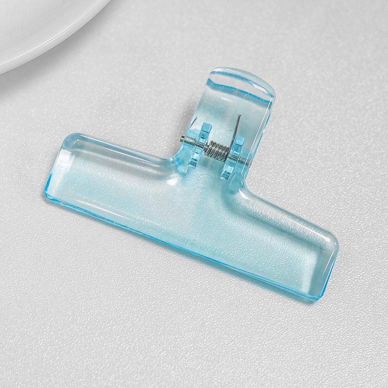 1pc Creative Simple Transparent Acrylic Clip Office Supplies Bill Folder Learn Stationery Long Tail Pocket Folder