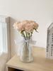 Rose Artificial Flower Arrangement for Living Room Dining Table - Preserved Dried Bouquet Vase Decoration