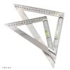 Multifunctional Stainless Steel Triangle Ruler: 90° & 45° Angles for Woodworking