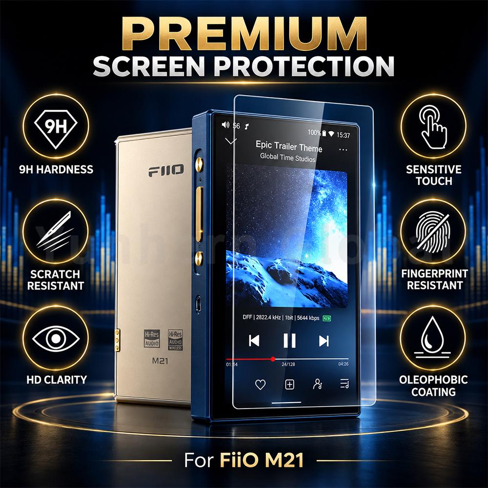 For Fiio M21 Tempered Glass Full screen 9H Screen protector 4