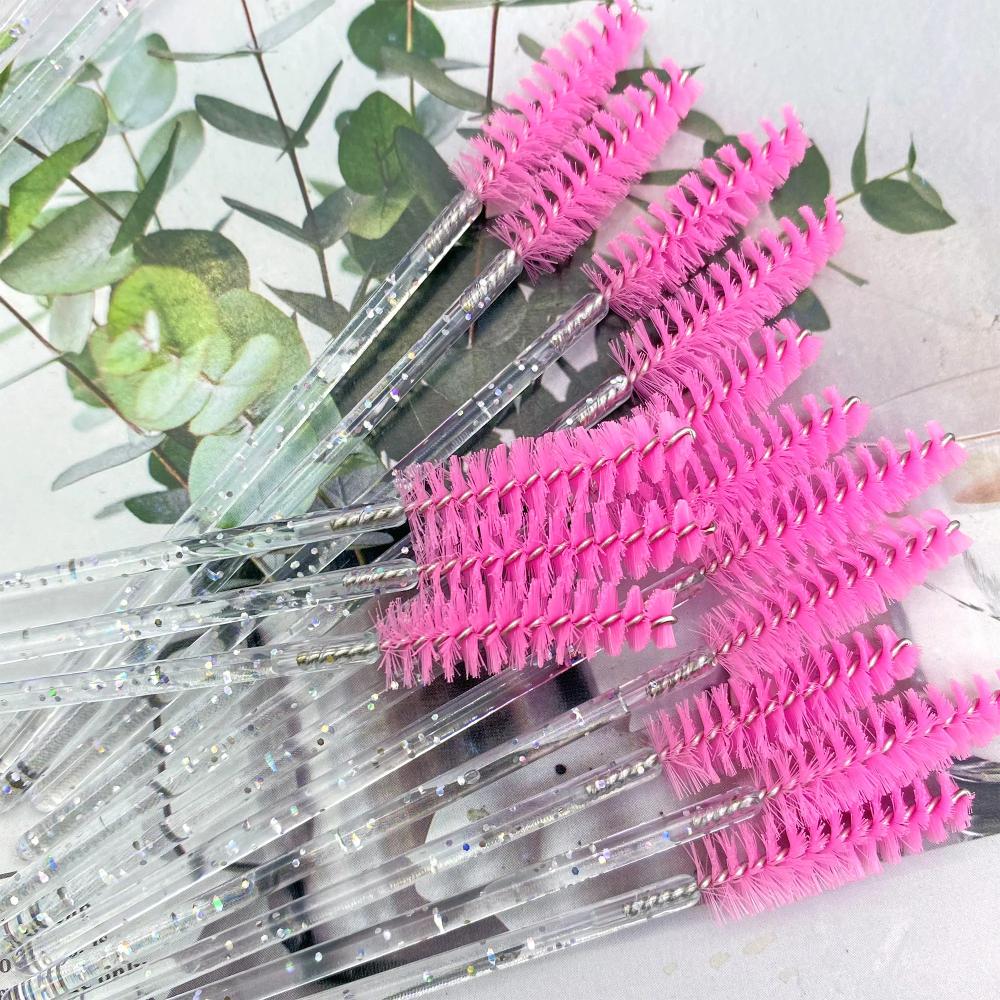 50pcs Eyelashes Brush Handle Makeup Brush Mascara Wands Eyelash Extension Tool Supplies Applicator Spoolers